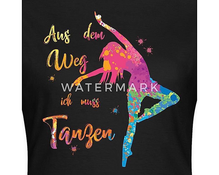 Spreadshirt T-Shirt Aus Dem Weg Ich Muss Tanzen Tänzerin Frauen T-Shirt (1- günstig online kaufen