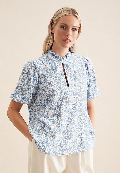 seidensticker Shirtbluse Schwarze Rose Kurzarm Rundhals Floral günstig online kaufen