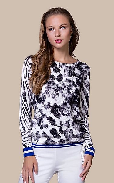 Passioni Strickpullover mit Animal-Mustermix günstig online kaufen