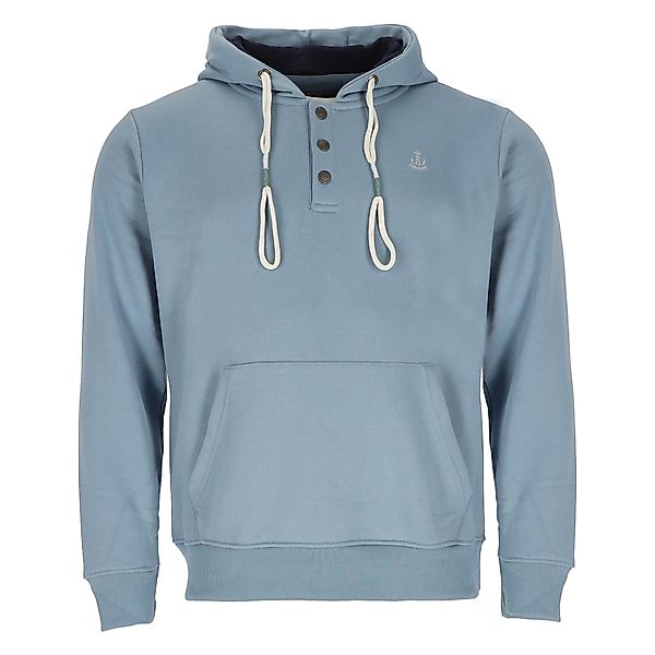 Leitfeuer Kapuzenpullover Herren Sweathoody mit Knopfleiste günstig online kaufen