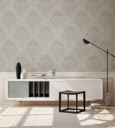 Livingwalls Tapete Barockmuster Grau und Rosa 53 cm x 10,05 m AS-379014 günstig online kaufen