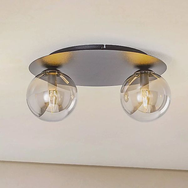Deckenlampe Solar, schwarz/grafit, zweiflammig günstig online kaufen