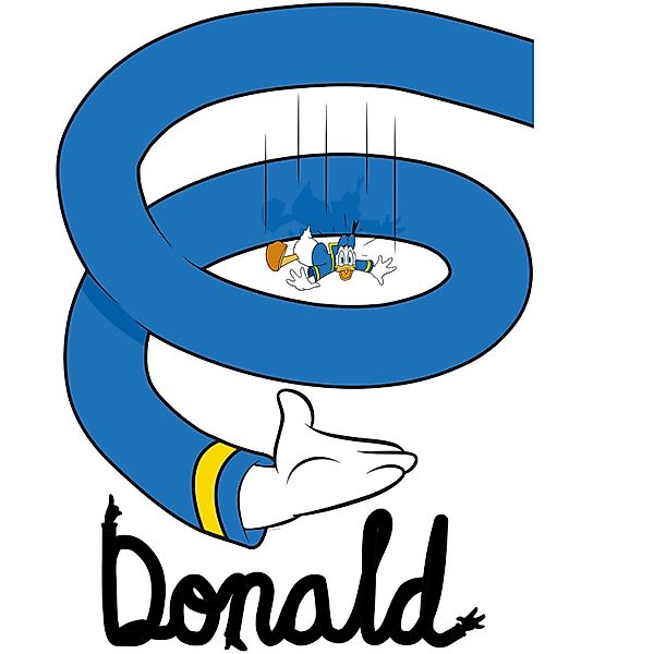 Komar Bild "Donald Duck Spiral" Disney 1 Stk. tlg. Wandbild zur Dekoration günstig online kaufen