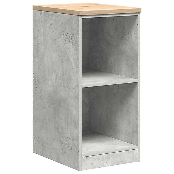 vidaXL Schrankmodule Garagen-Aufbewahrungsschrank Betongrau Massivholz Kief günstig online kaufen