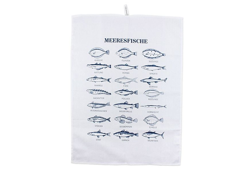Bow & Hummingbird Geschirrtuch Geschirrtuch Meeresfische, 50 x 70 cm günstig online kaufen