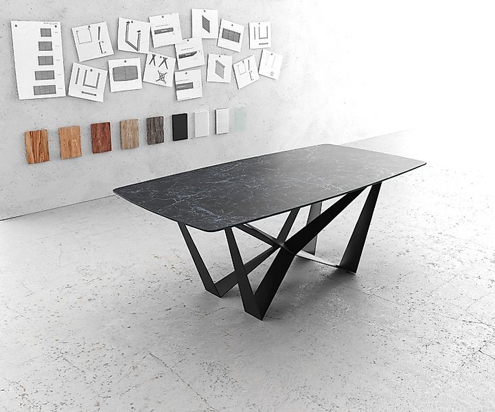 DELIFE Esstisch Edge, Bootsform Keramik Laminam® günstig online kaufen