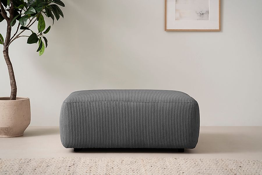 Home affaire Polsterhocker "Torge, Hocker in Cord, Samtvelours oder Struktu günstig online kaufen