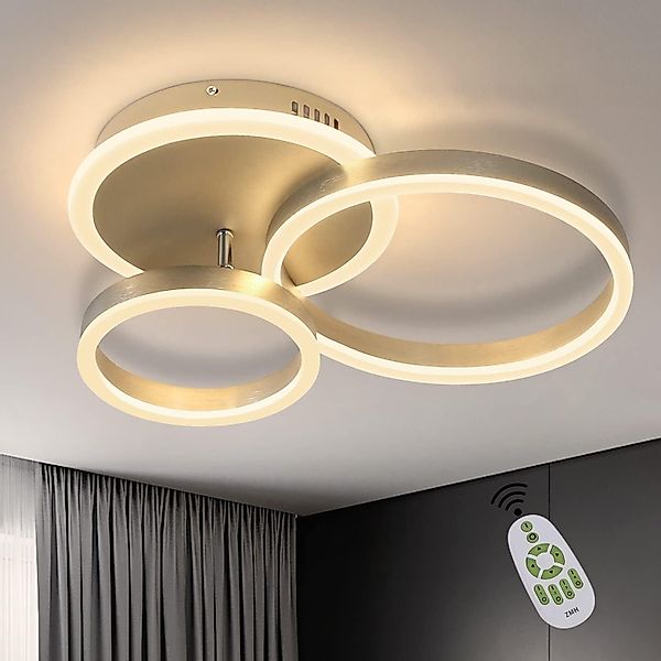 ZMH LED Deckenleuchte Wohnzimmer 3 Ring günstig online kaufen