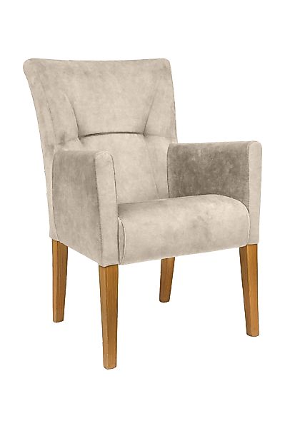 Home affaire Armlehnstuhl "King" () Esszimmerstuhl mit Knopfheftung günstig online kaufen