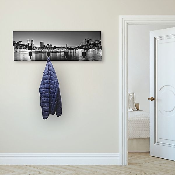 Artland Garderobenleiste "New York City Skyline Brooklyn Bridge", teilmonti günstig online kaufen