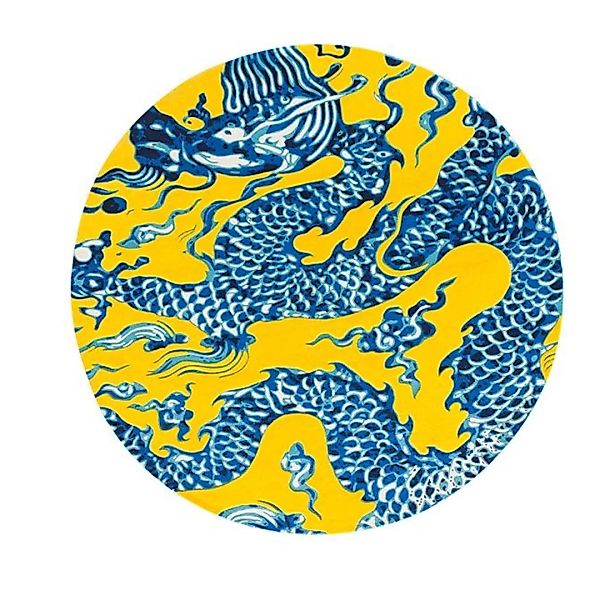 GAN - Blue China Teppich Ø250cm - gelb günstig online kaufen