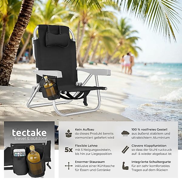 tectake Klappstuhl Strandstuhl (Set, 2 St), günstig online kaufen