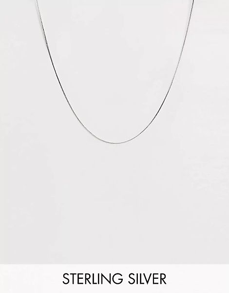 ASOS DESIGN – Silberfarbene Halskette aus Sterlingsilber günstig online kaufen