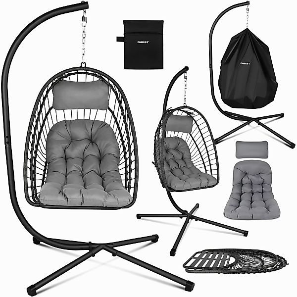 Onbest Hängesessel mit Schutzhülle 130kg 360° günstig online kaufen