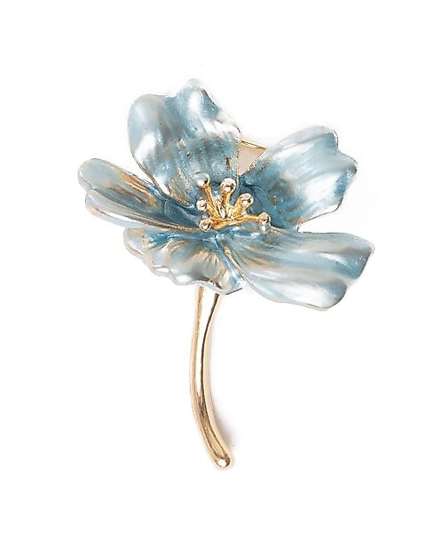 MayTree Brosche "blaue Blüte", Metallbrosche (Stück, günstig online kaufen