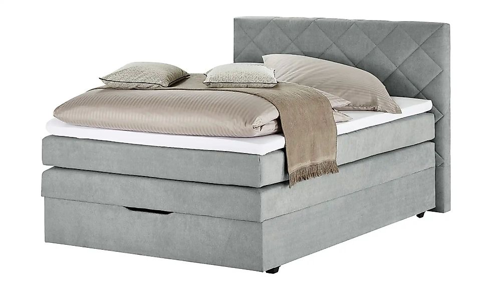 Boxspringbett mit Bettkasten und Topper Princess ¦ grau ¦ Maße (cm): B: 152 günstig online kaufen