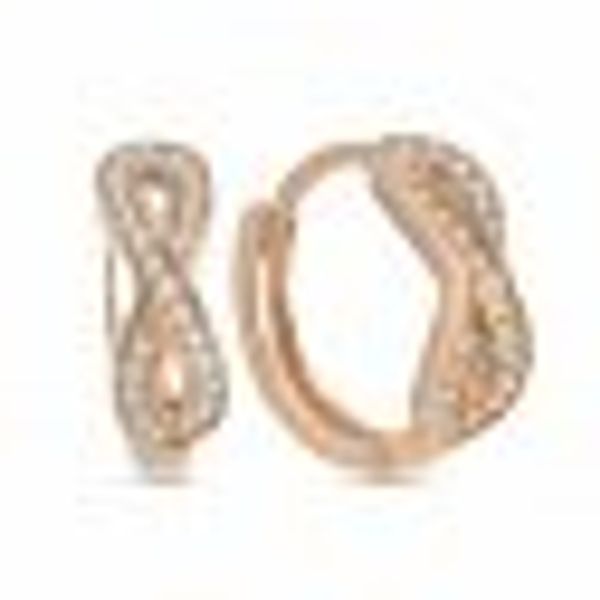 Creolen 925/- Sterling Silber rosévergoldet Unendlichkeitsohrring günstig online kaufen