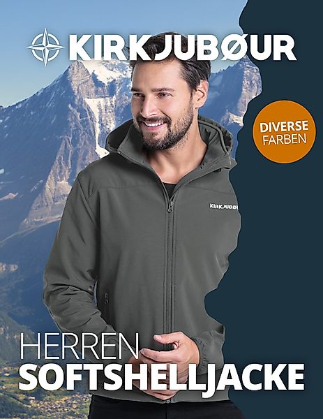 KIRKJUBOUR Softshelljacke "Hestur" Wasserdicht bis 10.000 günstig online kaufen