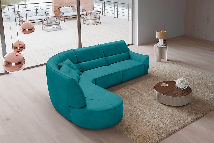 Egoitaliano Ecksofa "Puffy, extravagant & edel, Retro Designsofa, hoher Sit günstig online kaufen