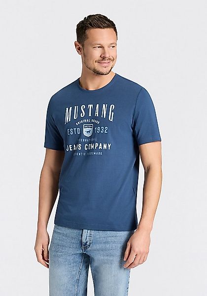 MUSTANG Kurzarmshirt Alex Logoprint kurzarm, mit Logoprint günstig online kaufen