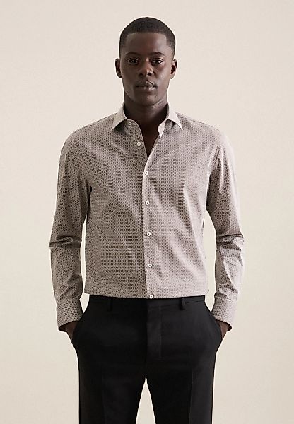 seidensticker Businesshemd "Slim" Slim 1/1 Kentkragen Druck günstig online kaufen