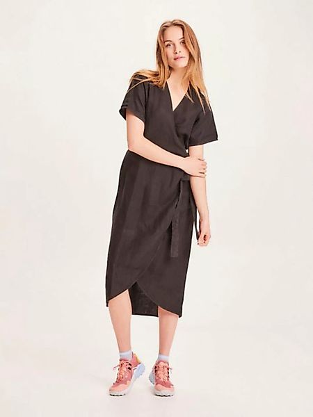 KnowledgeCotton Apparel Sommerkleid ORCHID linen wrap dress günstig online kaufen