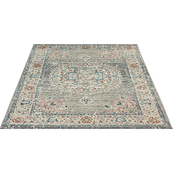Floornovo Indoor & Outdoor Teppich Grau Gemustert 170 x 120 cm günstig online kaufen