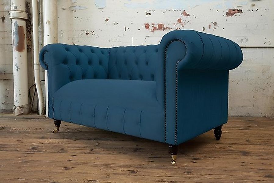 Xlmoebel Sofa Neues Chesterfield-Stoffsofa in Design für 2 Personen, Herges günstig online kaufen