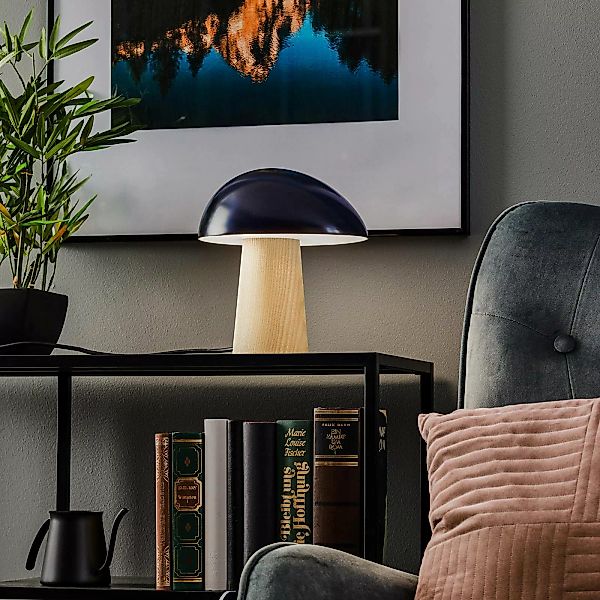 FRITZ HANSEN Night Owl Tischlampe, blau/esche günstig online kaufen