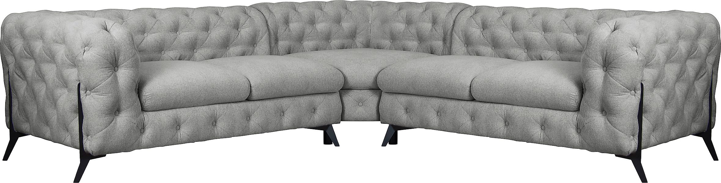 Home affaire Chesterfield-Sofa »Amaury L-Form« Chesterfield-Optik, Breite/T günstig online kaufen