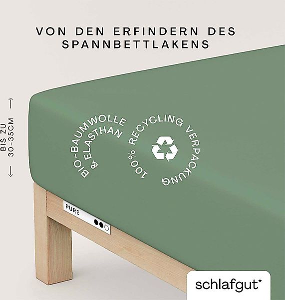 Schlafgut Spannbettlaken PURE Bio-Baumwolle mit Elasthan, günstig online kaufen
