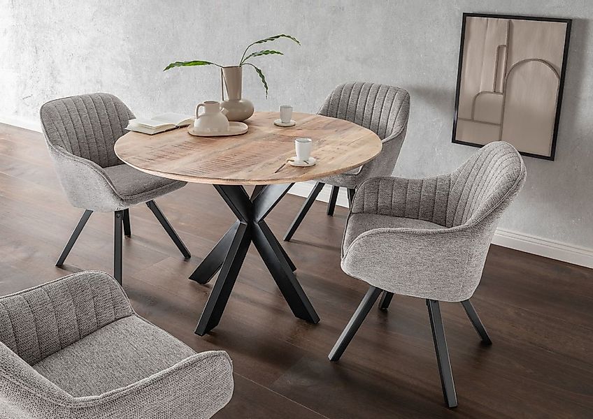 bene living Essgruppe Massivholztisch Avola, 4er Set Diningsessel Matera he günstig online kaufen