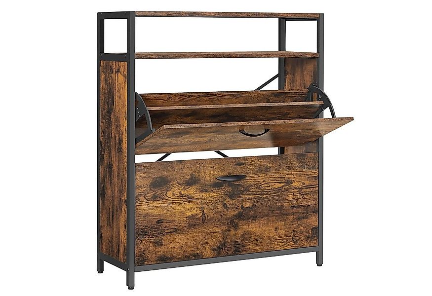 VASAGLE Schuhschrank Schuhregal 80 x 30 x 95 cm, für 10-16 Paar Schuhe günstig online kaufen