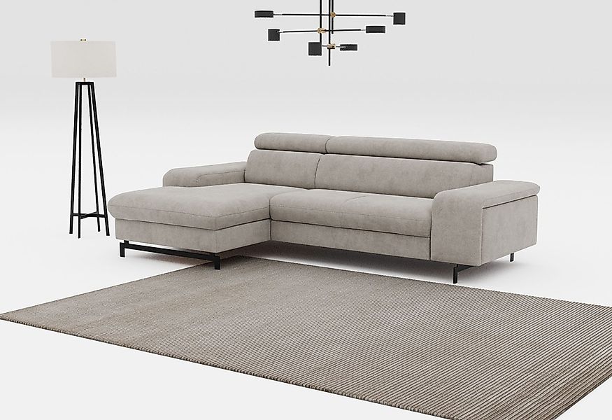 COTTA Ecksofa "Emma L-Form" mit Kopfteilverstellung, wahlweise mit Bettfunk günstig online kaufen