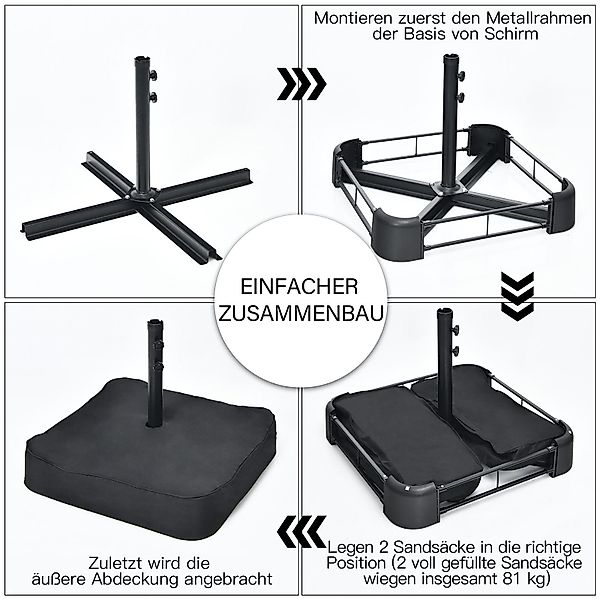 COSTWAY Sonnenschirm, 451,5 x 264 cm, günstig online kaufen
