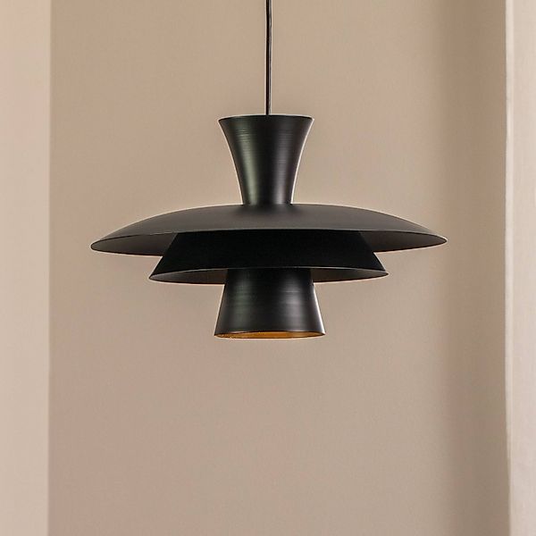 Hängeleuchte Plato, schwarz, Metall, Ø 38 cm, E27 günstig online kaufen