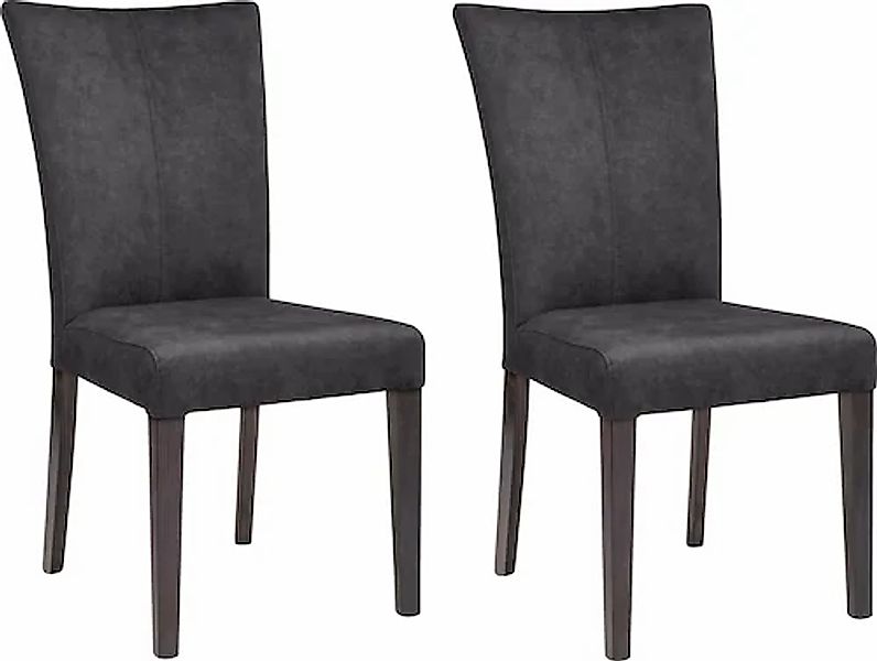 Home affaire 4-Fußstuhl »Aspen«, (Set), 2 St., Samtvelours, Beine aus massi günstig online kaufen