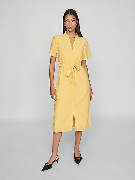 Vila Shirtkleid Kurzes Design Ärmel Geknöpfte Vorderseite Taillengürtel (la günstig online kaufen