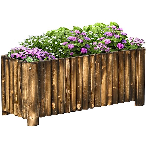 Outsunny Hochbeet 100x38,5x40cm Pflanzkasten für Kräuter Gemüse & Blumenbee günstig online kaufen