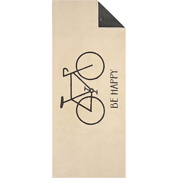 Cawö Saunatücher Postcard Towels TRAVEL Bicycle 6287 - Farbe: beige - 37 - günstig online kaufen