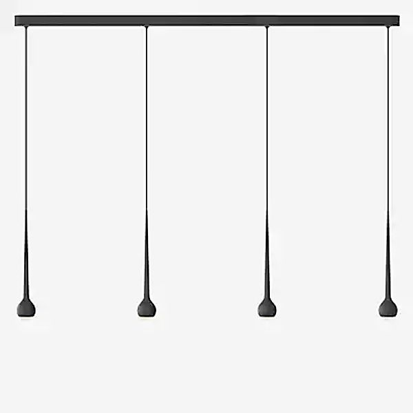 Grau Falling Sun Trace Pendelleuchte LED 4-flammig, schwarz - 200 cm günstig online kaufen