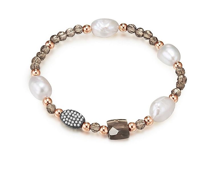 Lulu & Jane Perlenarmband roségold, mit Zirkonia günstig online kaufen