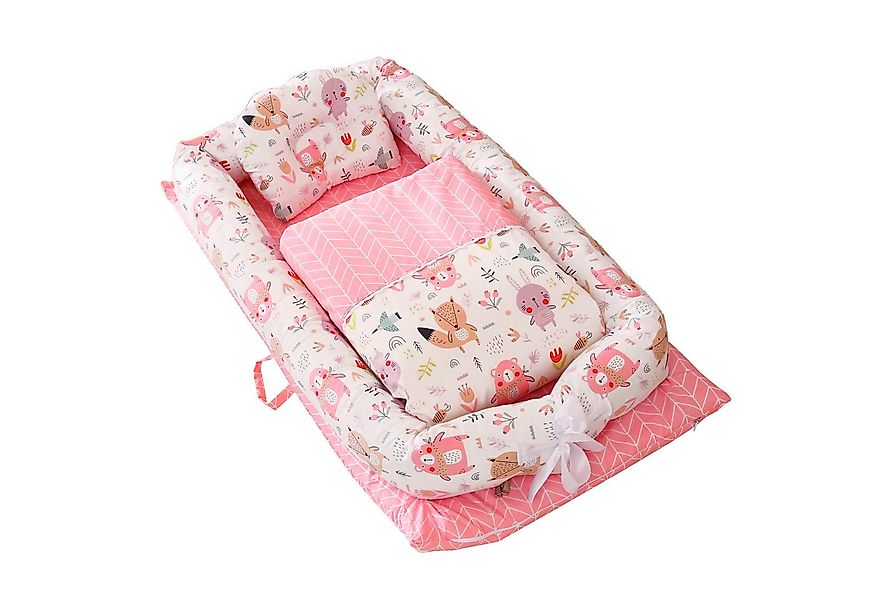 SEHAUSEU Kuschelnest Bettnestchen Babylounge Babykokon mit Decke und Kissen günstig online kaufen