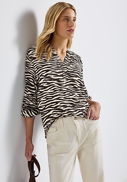 STREET ONE Langarmbluse mit Zebra Print, günstig online kaufen