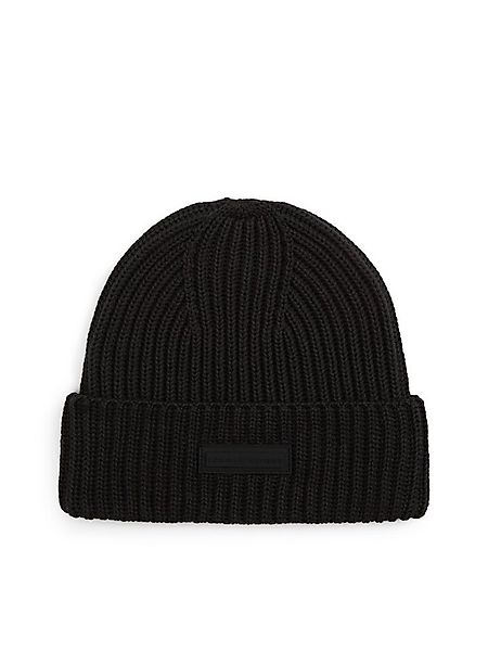 Tommy Hilfiger Beanie TH FOUNDATION Strick, mit gummiertem Logo und Wolle günstig online kaufen
