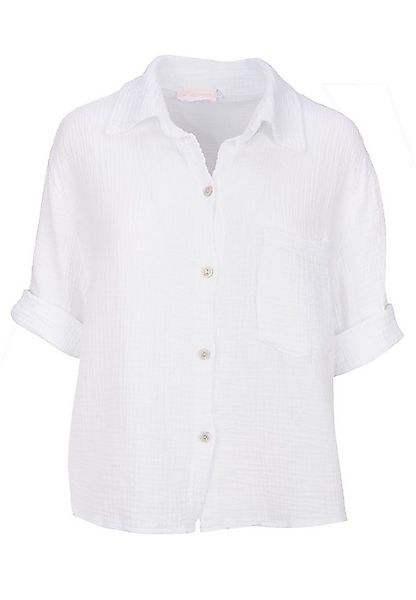 Seasons of April Hemdbluse CELINA MUSSELIN Kurze Damen Musselin Bluse mit T günstig online kaufen