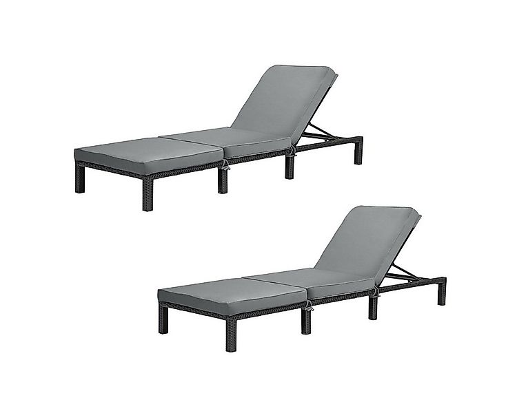 SVITA Gartenliege PEACH, Set, 2 St., Sonnenliegen, klappbare Rückenlehne, U günstig online kaufen