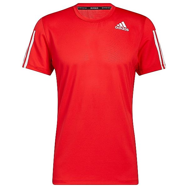 Adidas Aero 3 Stripes Pb Kurzarm T-shirt S Vivid Red / White günstig online kaufen