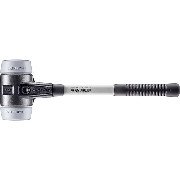 Halder Simplex Schonhammer Ø 80 mm TPE-mid Grau mit Verstärktem Tempergussg günstig online kaufen