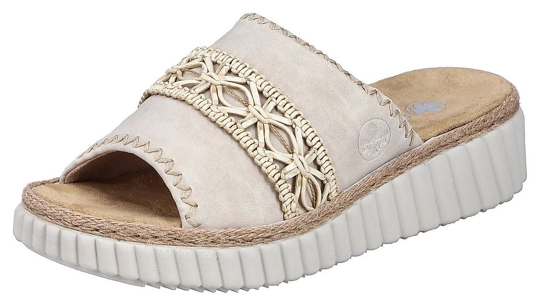Rieker Pantolette Sommerschuh, Strandschuh, Urlaubschuh, Hausschuh mit soft günstig online kaufen